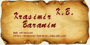 Krasimir Baranin vizit kartica